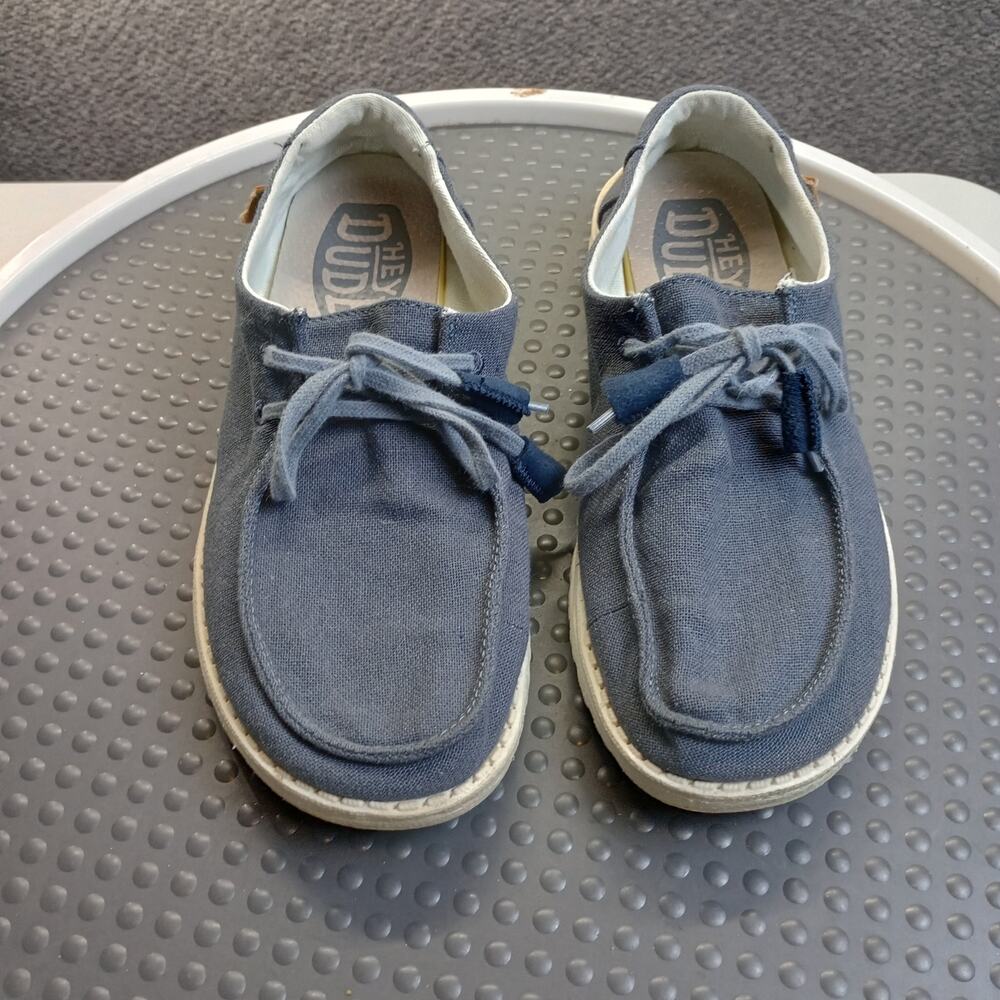 Hey Dude Wendy Chambray Women’s Size 8 Navy Casual Slip On Lightweight Shoes